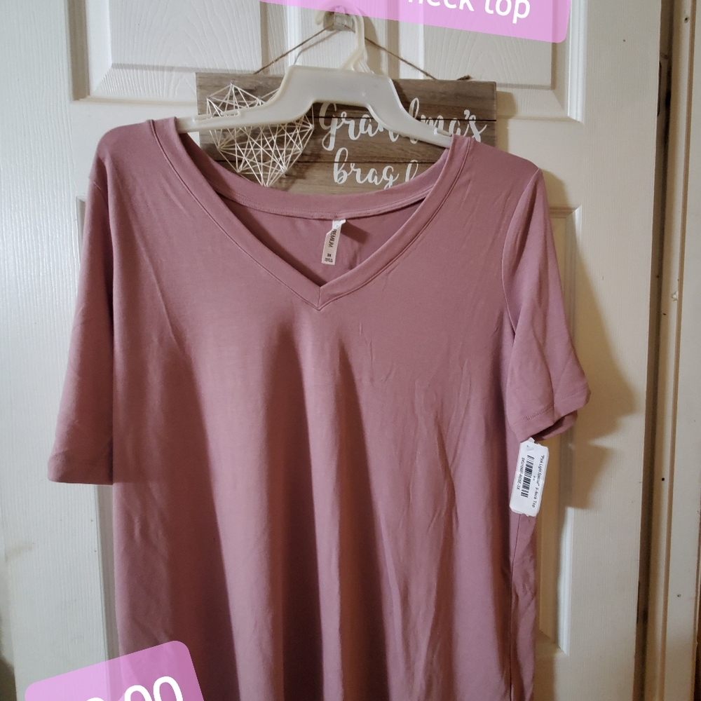 Zenana Premium v-neck top 3X rose